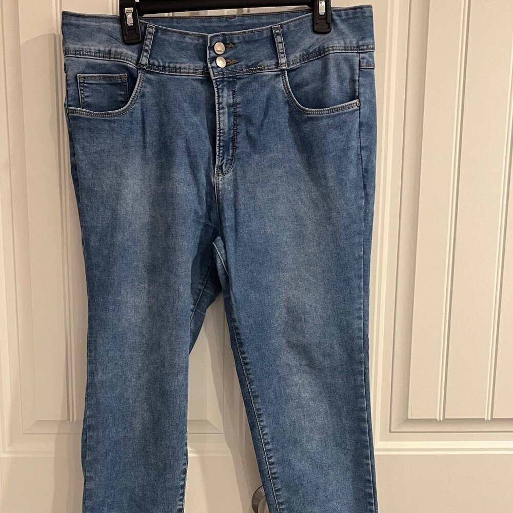 Kraus Women's Mid-Rise Skinny Jeans - Size 14